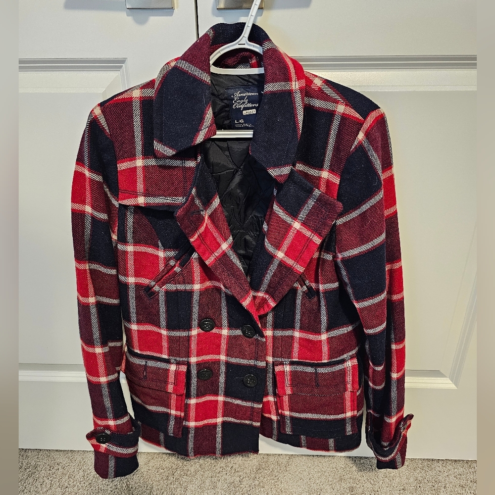 Vintage American Eagle Winter Pea Coat Size L